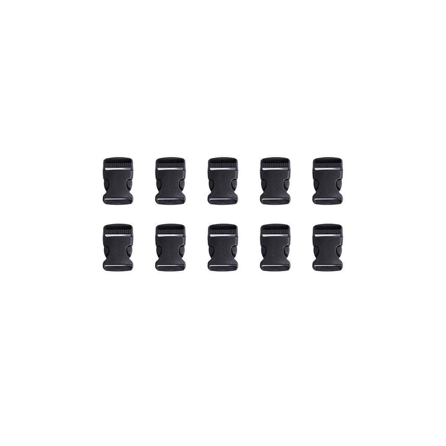 Black Plastic Quick Release Buckles for Bags and Straps, 32 mm - Pack of 10