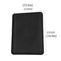 Black Plastic Utility Trays Set of 12 Ribbed Drip Mat Organiser - view 3