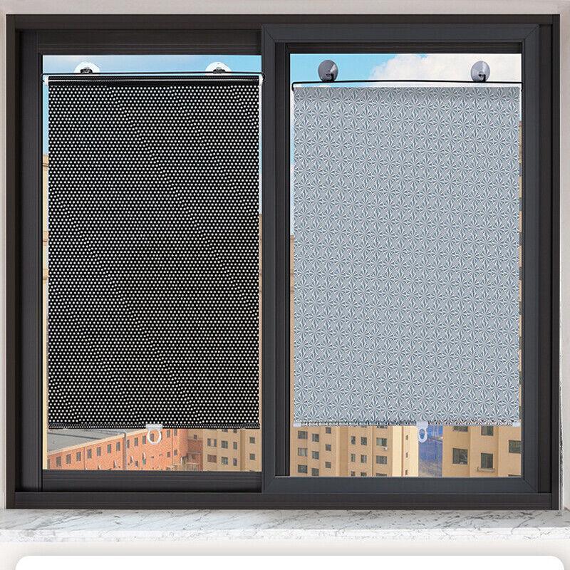 Black Roller Blind Sunshade with Suction Cups for Car and Home Windows - 58 cm x 125 cm - view 5