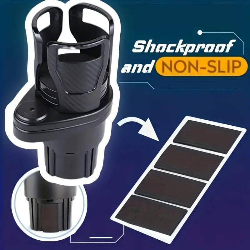 Black Rotatable Car Cup Holder, 360 Degree Adjustable Drink Holder - view 5