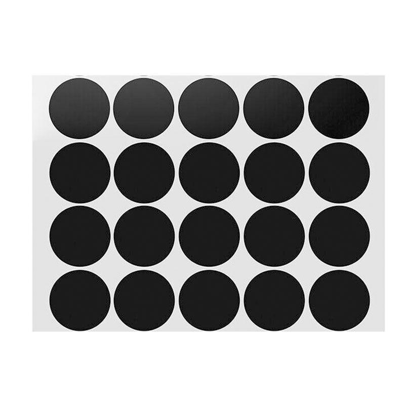 Black Round Sticker Dots Adhesive Labels - 13mm, 660 Dots