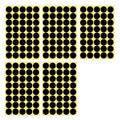 Black Round Sticker Dots Adhesive Labels - 25mm, 40 Dots, 5 Sheets