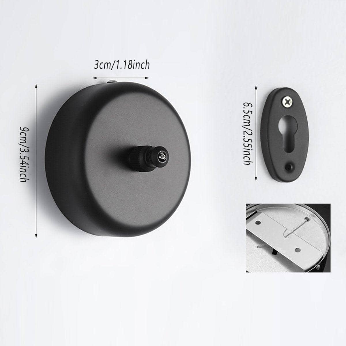 Black Round Wall Mounted Retractable Clothesline for Bathroom, Balcony and Hotel Use - view 3