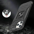 Black Shockproof Rugged Case with Ring Stand for iPhone 11 Pro - view 5