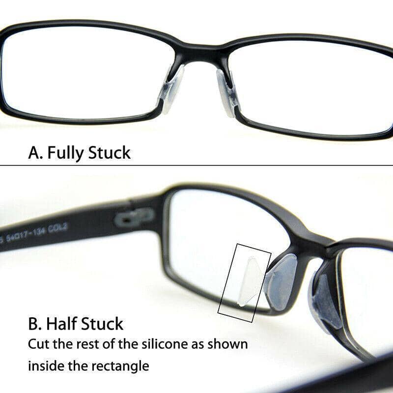Black Silicone Stick-On Nose Pads for Glasses and Sunglasses - 1.8 mm, 6 Pairs - view 4