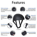 Black Skate and Bike Helmet with Adjustable Fit - Medium (Head 55-57 cm) - view 4