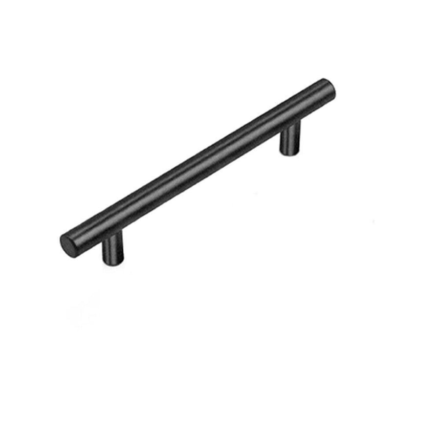 Black Stainless Steel T-Bar Cabinet Handle - 127 mm Long, 76 mm Hole Spacing