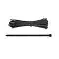 Black UV Stabilised Nylon Cable Ties - 2.5 x 200mm, Pack of 100