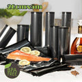 Black Vacuum Food Sealer Bag Roll Embossed Storage Commercial 20 cm x 5 m - 1 Roll - view 2