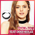 Black Velvet Choker Necklace with 90s Grunge Style