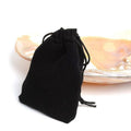Black Velvet Drawstring Pouches - 20 x 30 cm - view 4