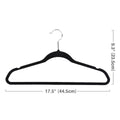 Black Velvet Flocked Non Slip Hangers, Pack of 50, 44.5 cm Slim Closet Clothes Rack - view 3