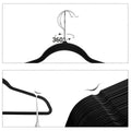 Black Velvet Flocked Non Slip Hangers, Pack of 50, 44.5 cm Slim Closet Clothes Rack - view 4