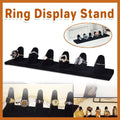 Black Velvet Ring Holder Display Stand with 6 Slots for Jewellery