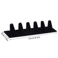 Black Velvet Ring Holder Display Stand with 6 Slots for Jewellery - view 3