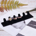Black Velvet Ring Holder Display Stand with 6 Slots for Jewellery - view 5