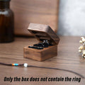 Black Walnut Wooden Ring Box with Three Slots, Jewellery Box for Weddings - view 5