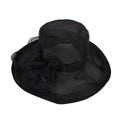 Black Wide Brim Gauze Sun Hat for Women, Lightweight Summer Beach Hat - view 2