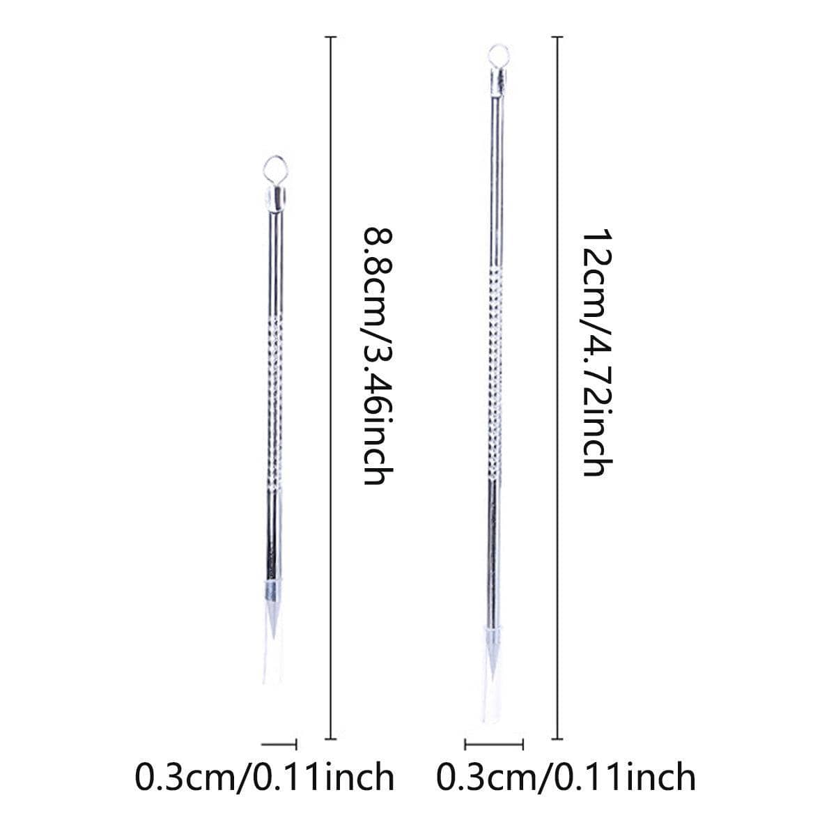 Blackhead Remover Tool Kit Stainless Steel - Pack of 2 Blackhead Needles, Long and Short - view 4