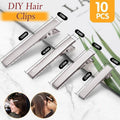 Blank Alligator Hair Clips, Silver Metal, Pack of 10 - 3.2 cm - view 2