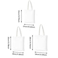 Blank Canvas Tote Bags, Pack of 10 - White, 38 x 34 cm - view 3