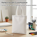 Blank Canvas Tote Bags, Pack of 10 - White, 38 x 34 cm - view 5