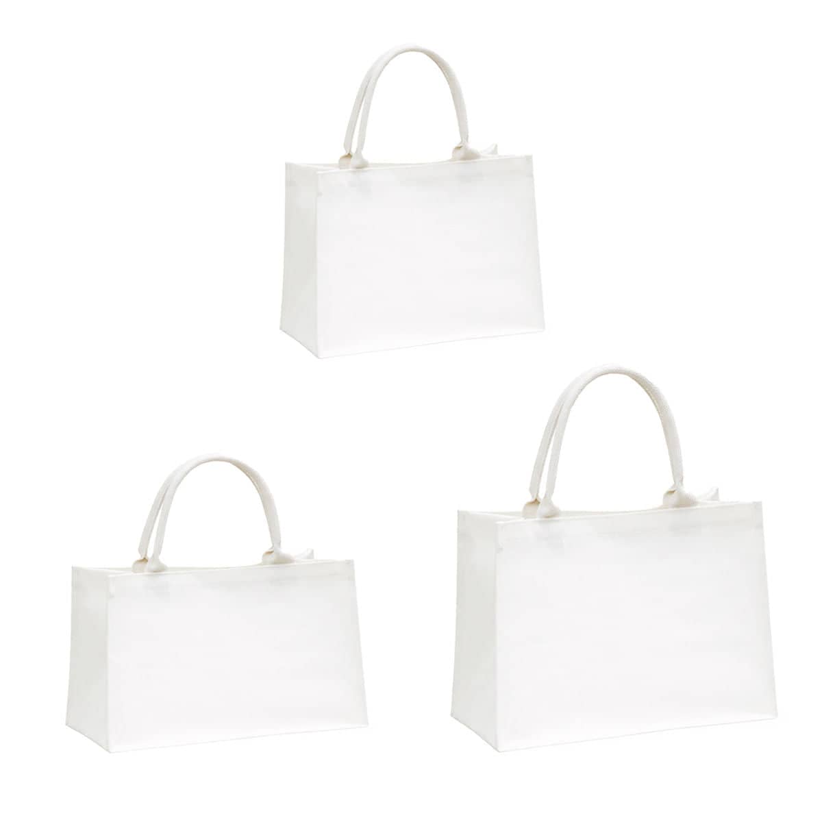 Blank Canvas Tote Bags, Pack of 2 - 27 x 14 x 25 cm - view 3