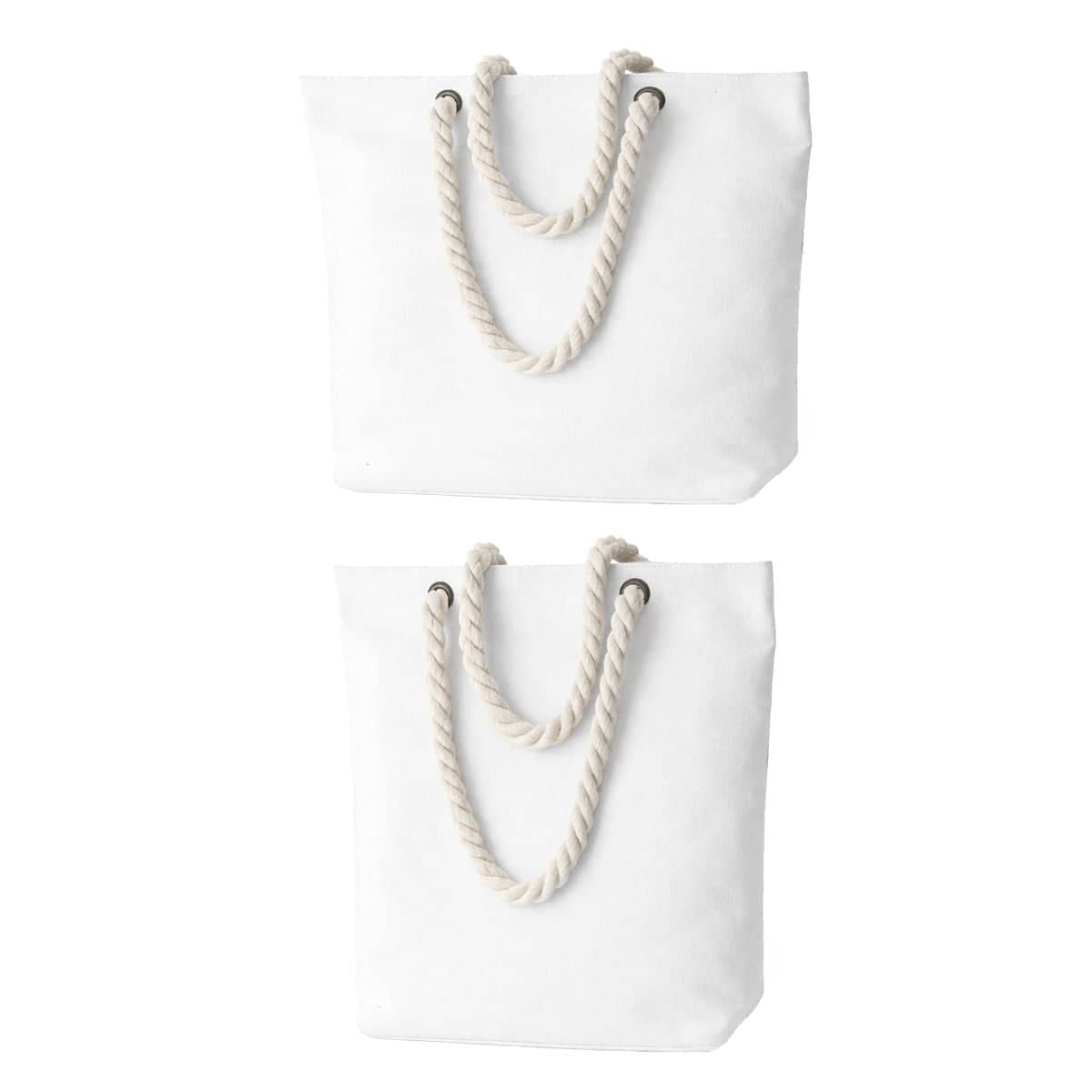 Blank Canvas Tote Bags with Rope Handles, Pack of 3 - 32 x 8 x 36 cm - view 3