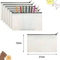 Blank Canvas Zipper Pouches for Makeup and DIY Craft, Pack of 10 - view 3