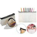 Blank Canvas Zipper Pouches for Makeup and DIY Craft, Pack of 10 - view 5
