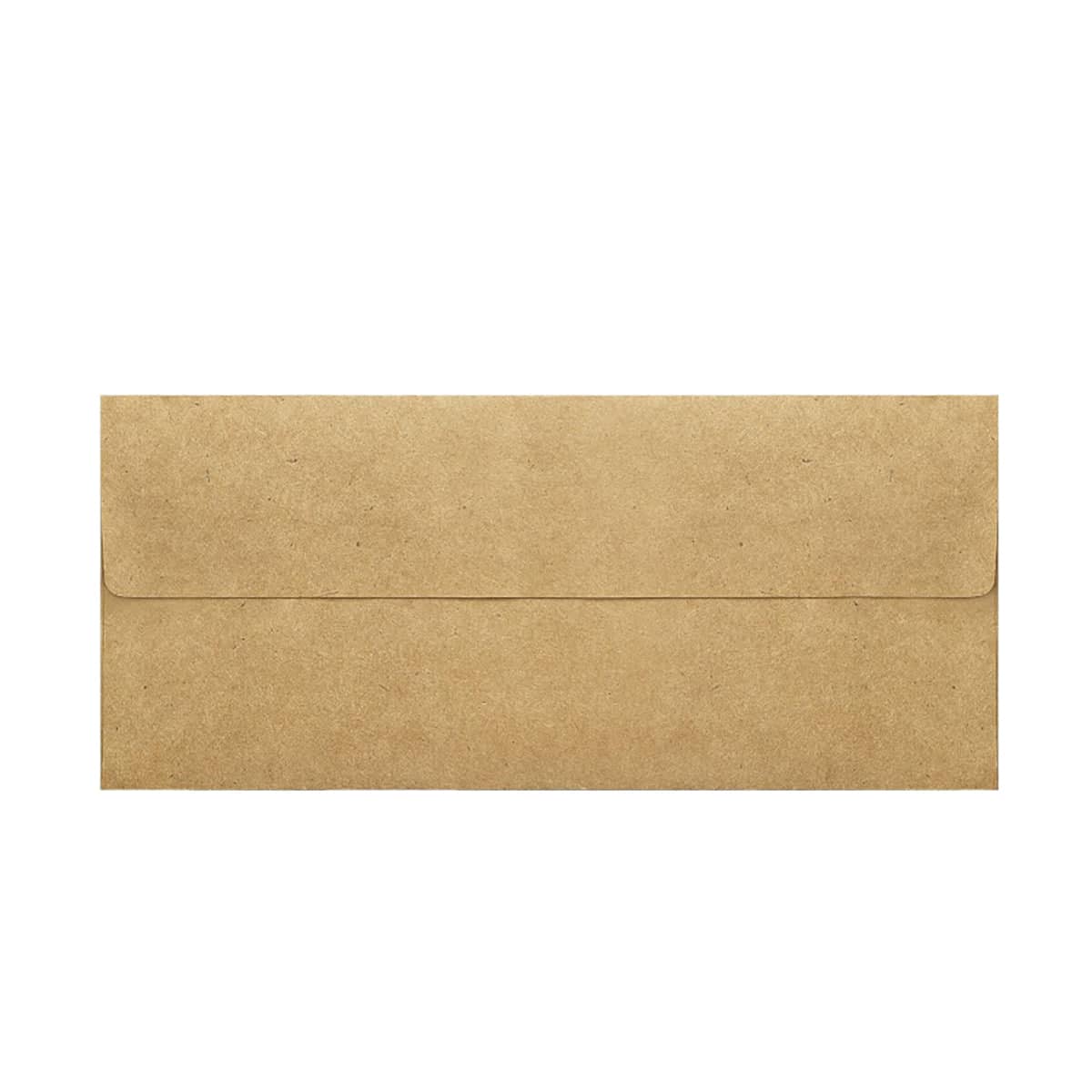 Blank Kraft Paper Self-Adhesive Business Envelopes, Peel and Seal, Pack of 100, 24.1 x 10.5 cm - view 2