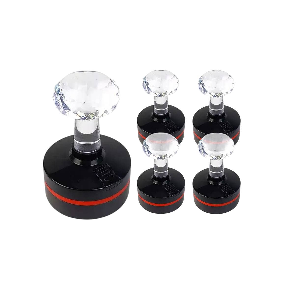 Blank Photosensitive Stamps with Crystal Handle, Pack of 5 - Circle 45 mm