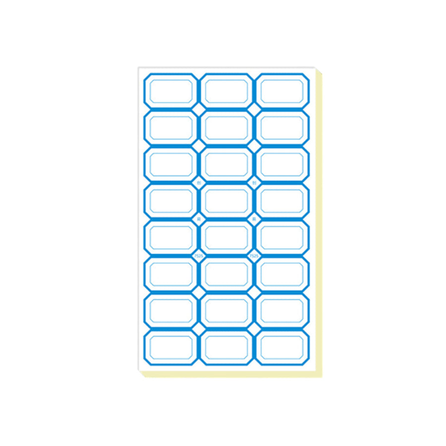 Blank Self-Adhesive Price Labels - Blue Border, 3.8 x 2.4 cm, 100 Pack