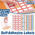 Blank Self-Adhesive Price Labels - Blue Border, 3.8 x 2.4 cm, 100 Pack - view 2