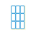 Blank Self-Adhesive Price Labels - Blue Border, 6.5 x 3.8 cm, 100 Pack