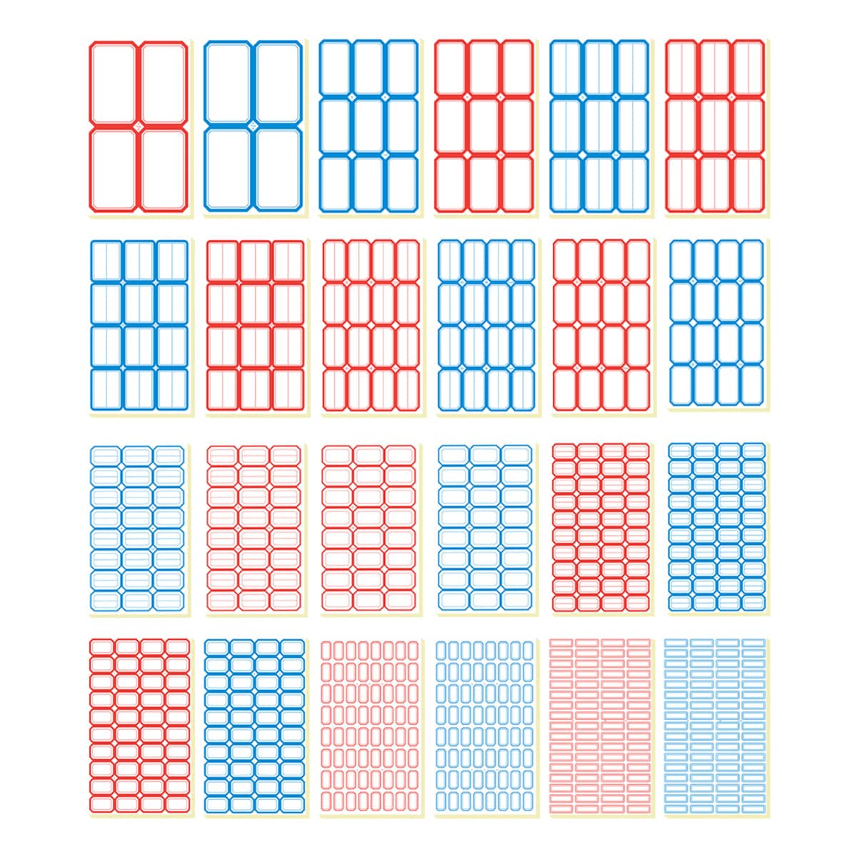 Blank Self-Adhesive Price Labels - Blue Border, 6.5 x 3.8 cm, 100 Pack - view 3