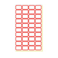 Blank Self-Adhesive Price Labels - Red Border, 2.9 x 2 cm, 100 Pack
