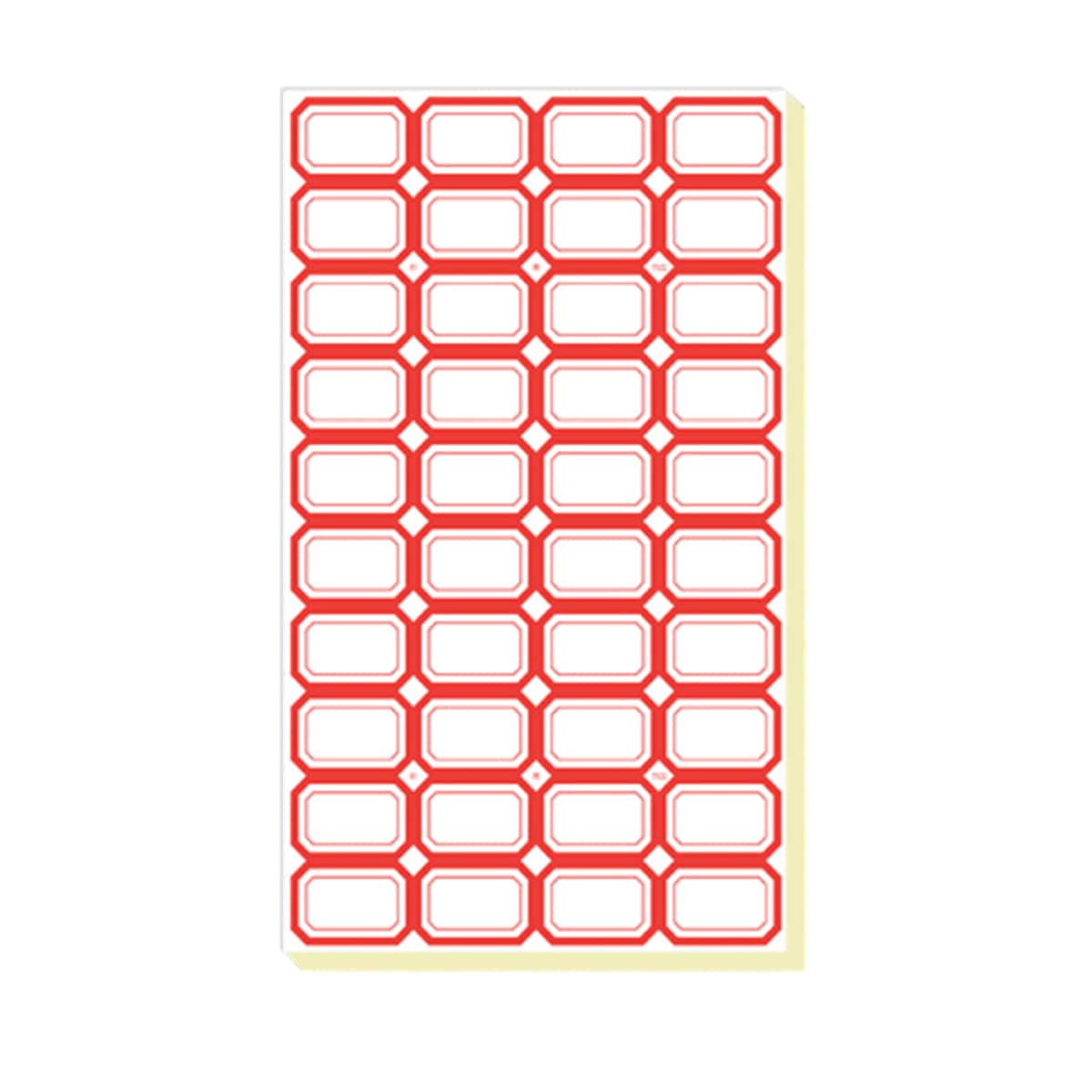 Blank Self-Adhesive Price Labels - Red Border, 2.9 x 2 cm, 100 Pack