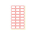 Blank Self-Adhesive Price Labels - Red Border, 3.8 x 2.4 cm, 100 Pack