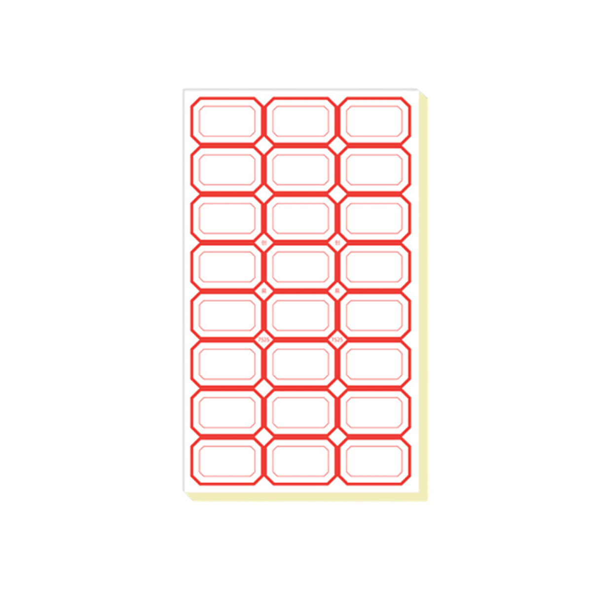 Blank Self-Adhesive Price Labels - Red Border, 3.8 x 2.4 cm, 100 Pack
