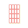 Blank Self-Adhesive Price Labels - Red Border, 4.9 x 2.8 cm, 100 Pack