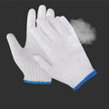 Bleached White Cotton Work Gloves Knitted Heavy Duty for Gardening, Warehouse and Labour - Pack of 5 Pairs - view 4