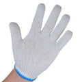 Bleached White Cotton Work Gloves Knitted Heavy Duty for Gardening, Warehouse and Labour - Pack of 5 Pairs - view 5