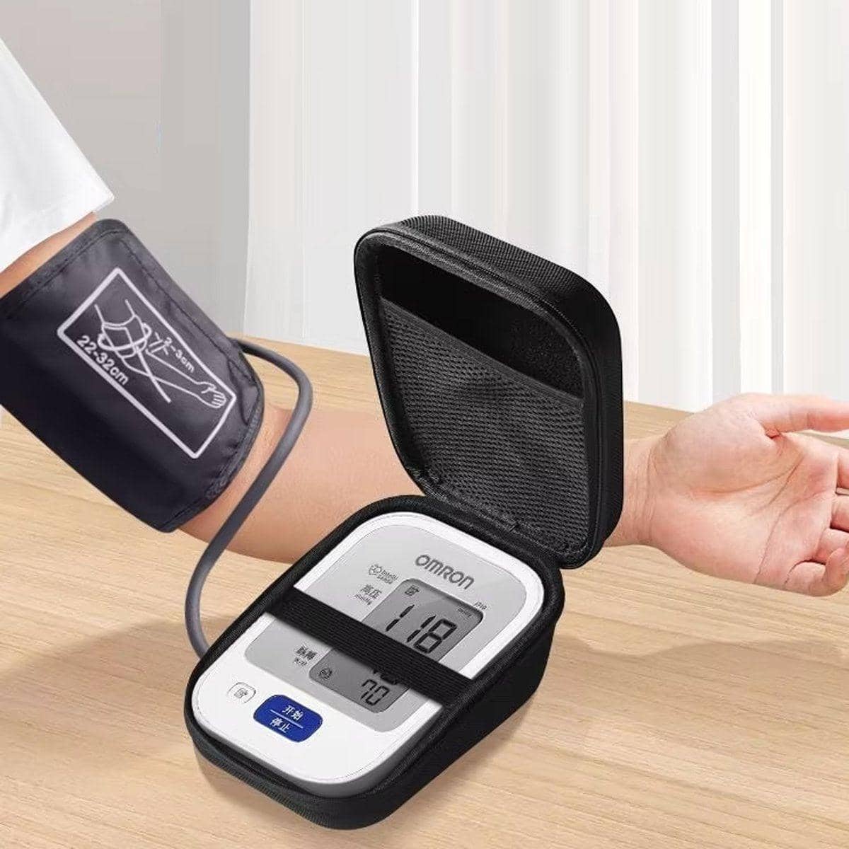 Blood Pressure Monitor Storage Case with EVA Hard Shell - Black - view 5