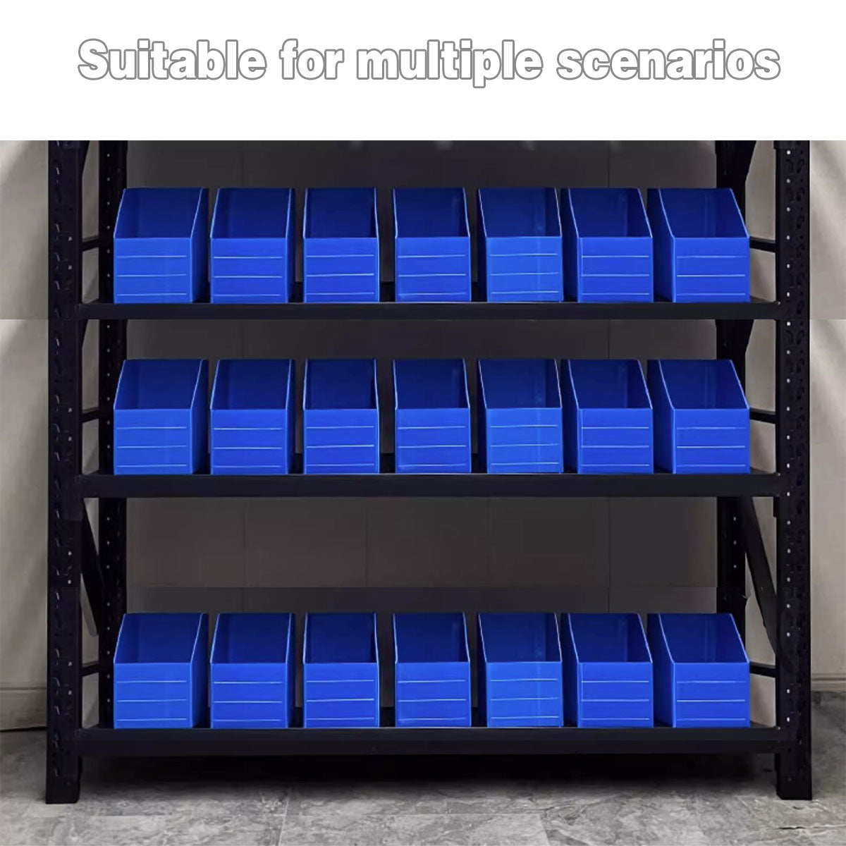 Blue Corrugated Plastic Storage Bin - 60 x 36 x 35cm - view 5