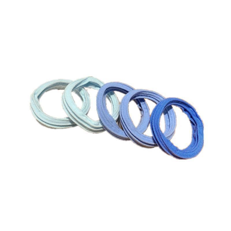 Blue Gradient Elastic Hair Bands for Girls - 5 Pack