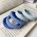Blue Gradient Elastic Hair Bands for Girls - 5 Pack - view 5