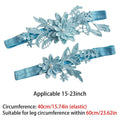 Blue Lace Garter Set, Pack of 4 - Light and Dark Blue - view 3