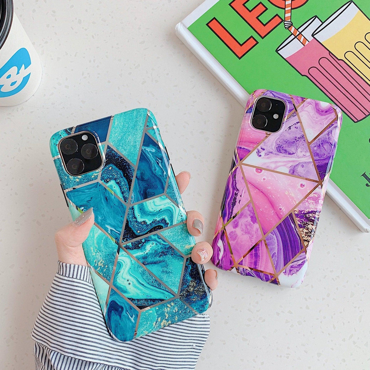 Blue Marble Shockproof Silicone Phone Case - For iPhone 14 - view 6