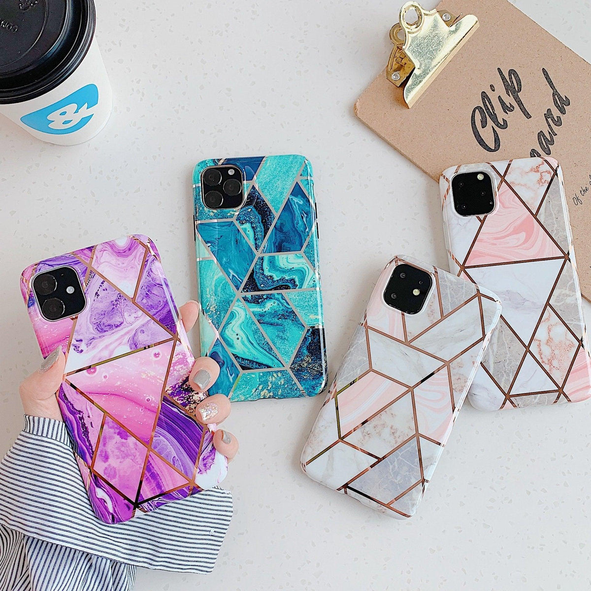 Blue Marble Shockproof Silicone Phone Case - For iPhone 14 Pro - view 4
